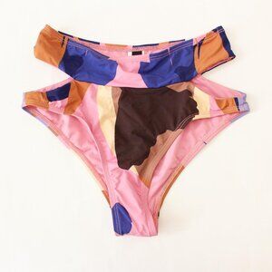 Dippin Daisys Cut-Out High Waist Bikini Bottom Multicolor